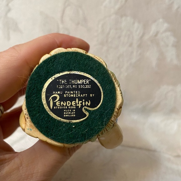 Vtg Pendelfin Stone Crafted “The Thumper” Figure Burnley England Bunny Rabbit - Picture 7 of 12